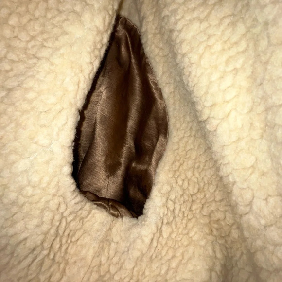 Vintage 60s Pendleton Shadow Plaid Wool Shearling Lined Coat - Picture 6 of 9